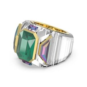 Atelier Swarovski Chroma Cocktail Ring Green and Gold